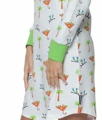 Happy Pyjamas Happy Pyjama's Dames Nachthemd Met Lange Mouwen Maat: 'M' (XS-XXL) - Superleuke Nachtjapon In Het Thema "Jungle" - Comfortabel En Van Premium Kwaliteit