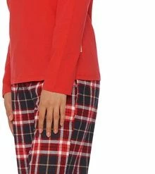 Doctor Nap Familie Pyjama Dames Volwassenen Flanel & Katoen | Lange Mouw Lange Broek | Kerst Winter Matching Gezin Pyama | Flanel Red PM.4505 M -Pyjama-S-Dames Winkel 220x840