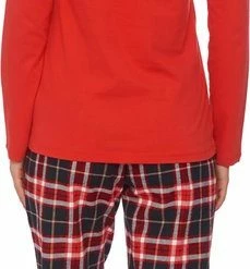 Doctor Nap Familie Pyjama Dames Volwassenen Flanel & Katoen | Lange Mouw Lange Broek | Kerst Winter Matching Gezin Pyama | Flanel Red PM.4505 M -Pyjama-S-Dames Winkel 229x840
