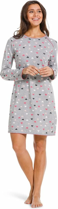 Rebelle - Sweet Dreams - Nachthemd - Grijs - Maat 36 2 Rebelle - Sweet Dreams - Nachthemd - Grijs - Maat 36 - Afbeelding 2