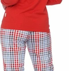 Doctor Nap Familie Pyjama Dames Volwassenen | Lange Mouw Lange Broek | Kerst Winter Matching Gezin Pyama | Happy Smile Red PM.4533 M -Pyjama-S-Dames Winkel 241x840 4