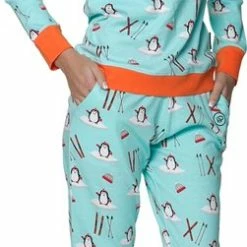 Happy Pyjamas Happy Pyjama's Dames Maat: 'L' (XS-XXL) - Super Leuke Dames Pyjama Van Katoen In Een Mooi Pinguïn Thema | Pyama Dames Volwassenen -Pyjama-S-Dames Winkel 251x840 3