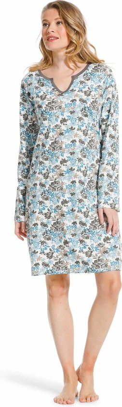 Pastunette - Winter Flowers - Nachthemd - Wit/Blauw - Maat 40 2 Pastunette - Winter Flowers - Nachthemd - Wit/Blauw - Maat 40 - Afbeelding 2