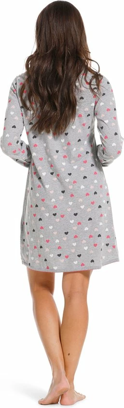 Rebelle - Sweet Dreams - Nachthemd - Grijs - Maat 36 3 Rebelle - Sweet Dreams - Nachthemd - Grijs - Maat 36 - Afbeelding 3