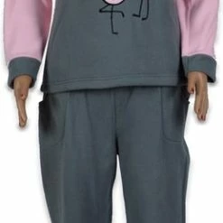 UNIFICATO Fleece Pyjamaset Voor Dames - Huispak - Grijs - Maat S -Pyjama-S-Dames Winkel 258x840 2
