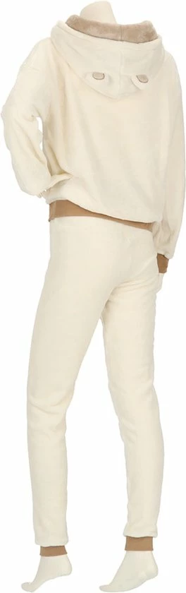 Apollo Dames Huispak Loungewear Beige Fleece Incl Capuchon - Maat S/M 7 Apollo Dames Huispak Loungewear Beige Fleece Incl Capuchon - Maat S/M - Afbeelding 7