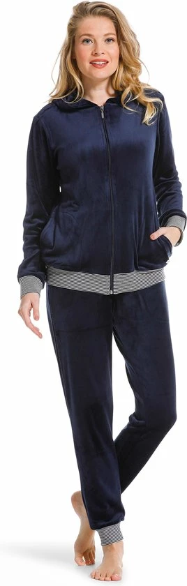 Pastunette - Modern Classic - Huispak - Donker Blauw - Maat 42 2 Pastunette - Modern Classic - Huispak - Donker Blauw - Maat 42 - Afbeelding 2