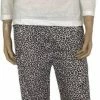 Merkloos Dames Pyjamaset Met Panterprint/vlinderafbeelding M 34-36 Wit/zwart