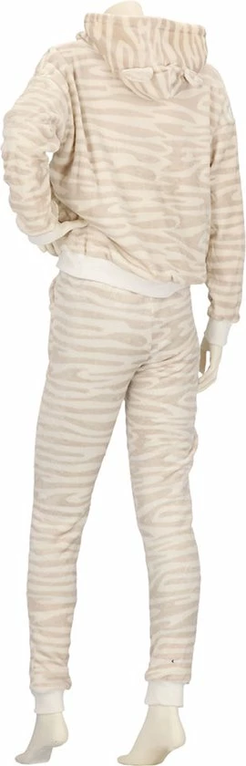 Apollo Huispak Dames | Zebra Print | Beige | Maat S/M | Huispak Dames Volwassenen Fleece | Joggingpak Dames 3 Apollo Huispak Dames | Zebra Print | Beige | Maat S/M | Huispak Dames Volwassenen Fleece | Joggingpak Dames - Afbeelding 3