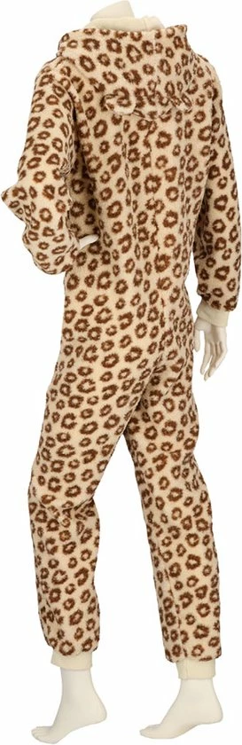 Apollo Dames Onesie | Panterprint | Maat L/XL | Beige | Dieren Onesie | Onesie Dames 2 Apollo Dames Onesie | Panterprint | Maat L/XL | Beige | Dieren Onesie | Onesie Dames - Afbeelding 2
