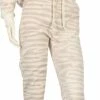 Apollo Huispak Dames | Zebra Print | Beige | Maat L/XL | Huispak Dames Volwassenen Fleece | Joggingpak Dames