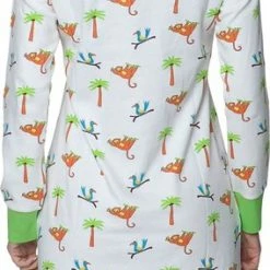 Happy Pyjamas Happy Pyjama's Dames Nachthemd Met Lange Mouwen Maat: 'M' (XS-XXL) - Superleuke Nachtjapon In Het Thema "Jungle" - Comfortabel En Van Premium Kwaliteit -Pyjama-S-Dames Winkel 284x840