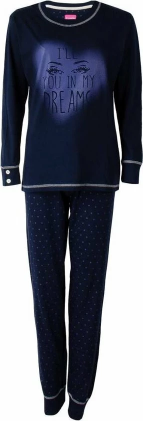 Irresistible Dames Pyjama Blauw IRPYD2503B - Maten: L 1 Irresistible Dames Pyjama Blauw IRPYD2503B - Maten: L