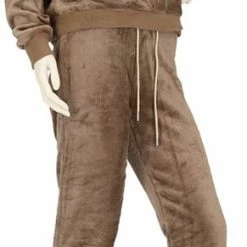 Apollo Dames Huispak Loungewear Bruin Fleece Incl Capuchon - Maat L/XL -Pyjama-S-Dames Winkel 291x840