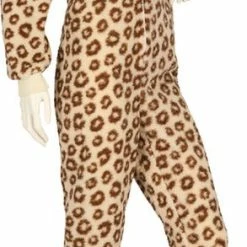 Apollo Dames Onesie | Panterprint | Maat S/M | Beige | Dieren Onesie | Onesie Dames