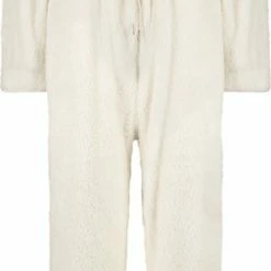 Hunkemöller Dames Nachtmode Onesie Fleece - Wit - Maat 2XL