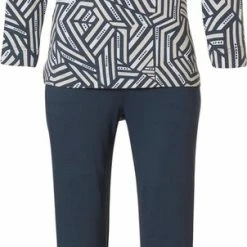 Pastunette De Luxe Pastunette Deluxe - Graphic - Pyjamaset - Grijs - Maat 48