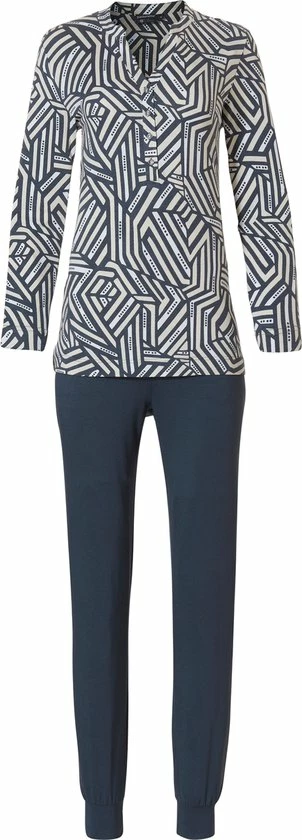 Pastunette De Luxe Pastunette Deluxe - Graphic - Pyjamaset - Grijs - Maat 48 1 Pastunette De Luxe Pastunette Deluxe - Graphic - Pyjamaset - Grijs - Maat 48