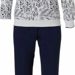 Pastunette - Winter Bloom - Pyjamaset - Wit/Blauw - Maat 44