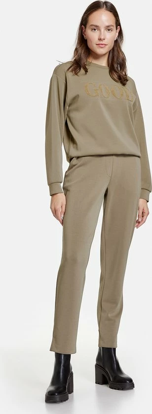 TAIFUN Dames 7/8-broek Van Zachte Stretchstof Taupe-44 4 TAIFUN Dames 7/8-broek Van Zachte Stretchstof Taupe-44 - Afbeelding 4