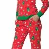 Happy Pyjamas Happy Pyjama's Rode Kerst Pyjama Maat: 'M' (XS-XXL) - Super Leuke Dames Pyjama Van Katoen In Een Mooi Kerst Thema. Comfortabele Pyjamaset Voor Dames!
