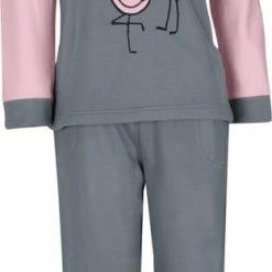 UNIFICATO Dames Pyjamaset - Huispak - Fleece - Grijs - Maat M