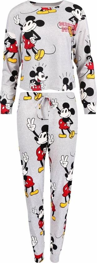 DISNEY Mickey Mouse - Grijze Pyjama Voor Dames Met Lange Mouwen / XL 1 DISNEY Mickey Mouse - Grijze Pyjama Voor Dames Met Lange Mouwen / XL