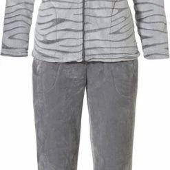 Pyjama-S-Dames Winkel 4 Merkloos Pasha Dames Huispak Fleece | MAAT 40 | Zebra | Grijs