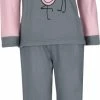 UNIFICATO Dames Pyjamaset - Huispak - Fleece - Grijs - Maat L