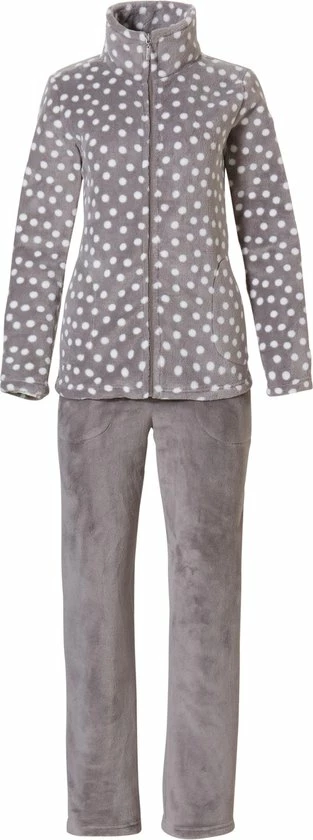 Pastunette Dames Huispak Fleece | MAAT 50 | Stip Taupe 1 Pastunette Dames Huispak Fleece | MAAT 50 | Stip Taupe