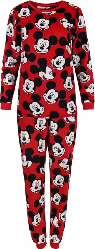 DISNEY Mickey Mouse - Rode Pyjama Voor Dames Met Lange Mouwen / XS 1 DISNEY Mickey Mouse - Rode Pyjama Voor Dames Met Lange Mouwen / XS
