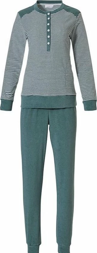 Pastunette Badstof Dames Pyjama - Groen - 38 2 Pastunette Badstof Dames Pyjama - Groen - 38 - Afbeelding 2