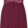 Hunkemöller Nachtmode Dames Slipdress Nora Lace - Rood - Maat XL
