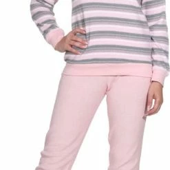Normann Badstof Dames Pyjama Creative 69603 - Rose - M 40/42