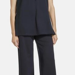 TAIFUN Dames Wijde 7/8-broek Van Jersey ECOVERO™ Navy-40 -Pyjama-S-Dames Winkel 341x840 5