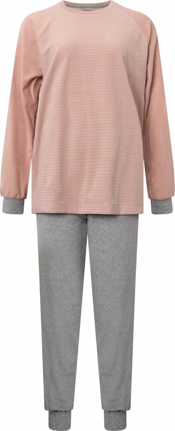 Lunatex Dames Pyjama 124185 Badstof Rose M 1 Lunatex Dames Pyjama 124185 Badstof Rose M