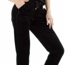 Merkloos Dames Huispak/vrijetijdspak Velours Bewerkt Met Ruches S Zwart 7 Merkloos Dames Huispak/vrijetijdspak Velours Bewerkt Met Ruches S Zwart -Pyjama-S-Dames Winkel 344x840 1