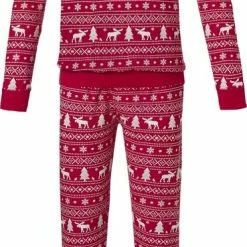 Pastunette Familie Kerst Vrouwen Pyjamaset - Rood - Maat 42