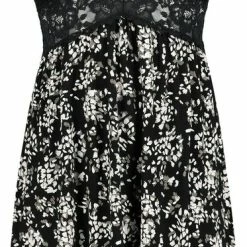 Hunkemöller Dames Nachtmode Slipdress Nora Lace - Zwart - Maat M