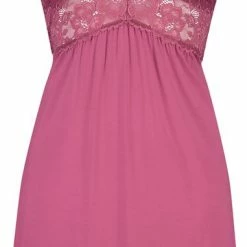 Hunkemöller Dames Nachtmode Slipdress Nora Lace - Roze - Maat S
