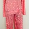 Merkloos Dames Pyjamaset Met Stippen M Wit/roze