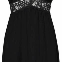 Hunkemöller Nachtmode Dames Slipdress Nora Lace - Zwart - Maat S