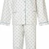 Lunatex Cocodream Dames Flanel Pyjama Met Print Wit - Maat XXL