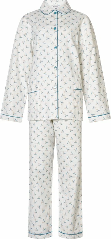 Lunatex Cocodream Dames Flanel Pyjama Met Print Wit - Maat XXL 1 Lunatex Cocodream Dames Flanel Pyjama Met Print Wit - Maat XXL