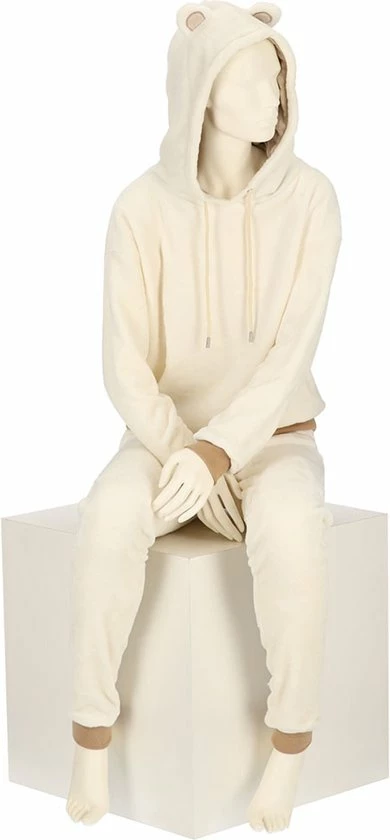 Apollo Dames Huispak Loungewear Beige Fleece Incl Capuchon - Maat S/M 8 Apollo Dames Huispak Loungewear Beige Fleece Incl Capuchon - Maat S/M - Afbeelding 8