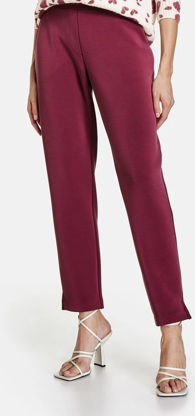 TAIFUN Dames 7/8-broek Van Zachte Stretchstof Black Cherry-46 1 TAIFUN Dames 7/8-broek Van Zachte Stretchstof Black Cherry-46