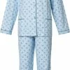 Lunatex Cocodream Dames Flanel Pyjama Met Print Blue - Maat L