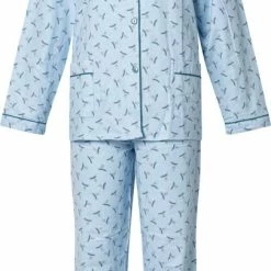 Lunatex Dames Pyjama Flanel | MAAT L | Koren | Blue