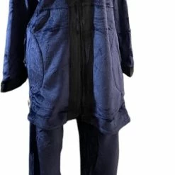 Merkloos Dames Fleece Huispak XXL/XXXL Donkerblauw