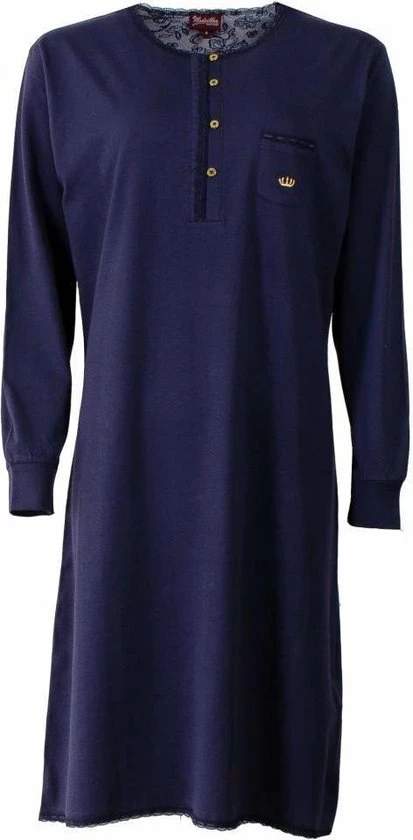 Medaillon Dames Nachthemd Blauw Maten: M 1 Medaillon Dames Nachthemd Blauw Maten: M